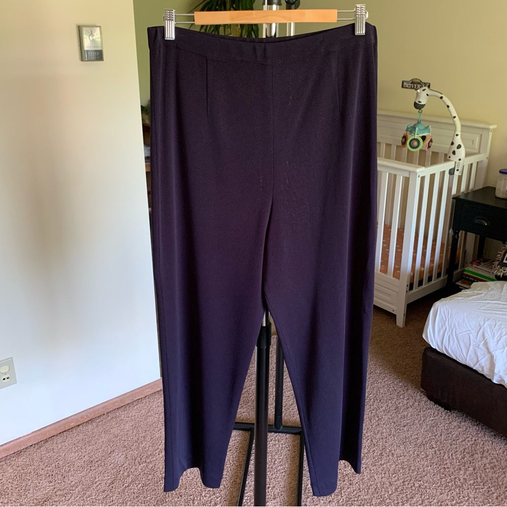 Misook Pull On Trousers Pants Navy Blue Women’s Large